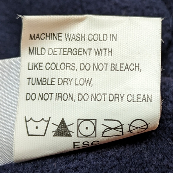 EUC Columbia blue nylon water resistant outer & warm navy fleece inner ear muff - Picture 7 of 8